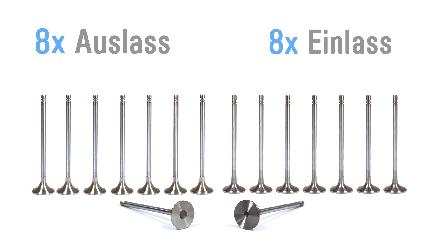 8x Auslassventile 8x Einlassventile für Nissan Opel 2,2 dCi G9T G9T722 G9T607 NEU