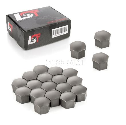 20x Radschrauben Kappen 17mm grau für ALFA ROMEO FIAT LANCIA SUBARU TOYOTA