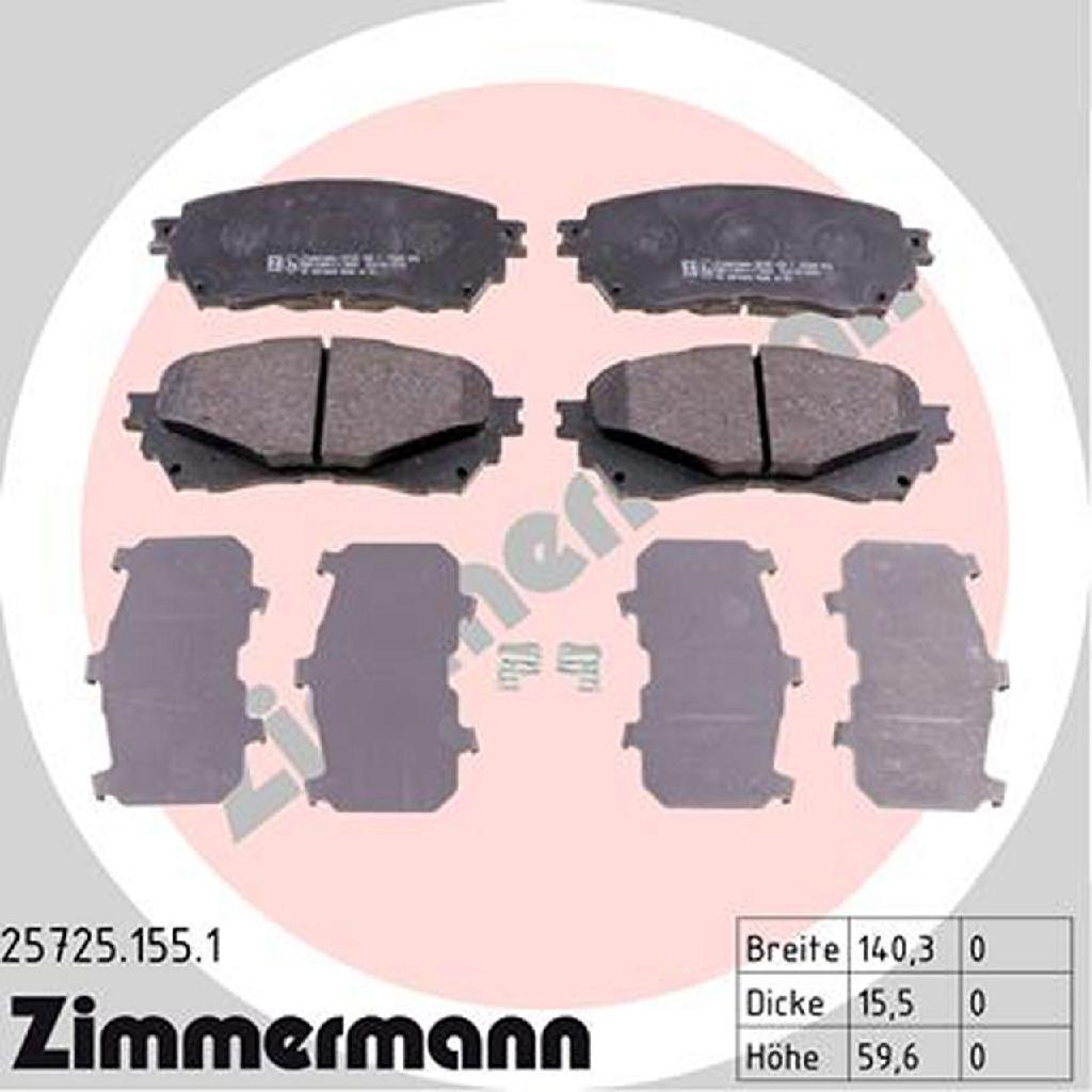 ZIMMERMANN Bremsbelagsatz, Scheibenbremse 25725.155.1 + Bremsscheibe 370.3050.52 Bild ZIMMERMANN Bremsbelagsatz, Scheibenbremse 25725.155.1 + Bremsscheibe 370.3050.52