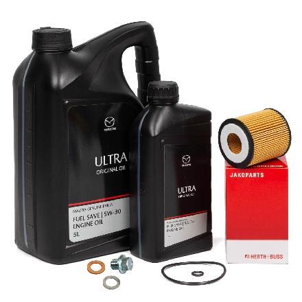 6L ORIGINAL Motoröl ULTRA 5W30 + HERTH+BUSS Ölfilter MAZDA 3 6 CX-7 MPV II 1.8-2.5