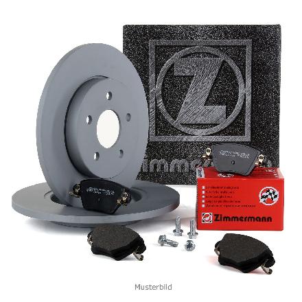 ZIMMERMANN Bremsscheiben + Beläge + Wako MERCEDES W203 W210 R171 hinten