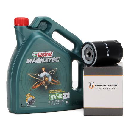 5 Liter CASTROL Magnatec Motoröl Öl 10W40 A3/B4 + HIRSCHER Ölfilter 06A115561B