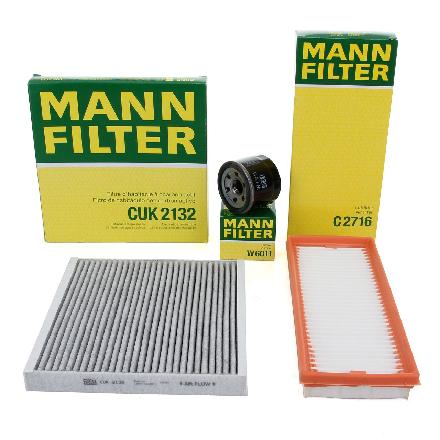 MANN-FILTER Ölfilter W 6011 + Luftfilter C 2716/1 + Filter, Innenraumluft CUK 2132