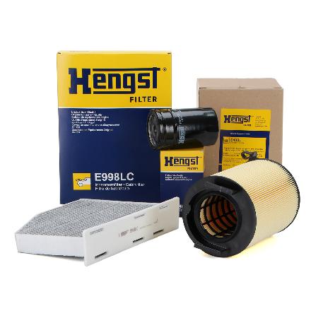 HENGST FILTER Filter, Innenraumluft E998LC + Luftfilter E482L + Ölfilter H14W27