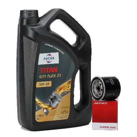 5 Liter FUCHS Motoröl 5W30 + HERTH+BUSS Ölfilter für DAEWOO SUZUKI J1316004