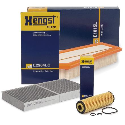 HENGST FILTER Filter, Innenraumluft E2904LC + Ölfilter E207H D221 + Luftfilter E1015L