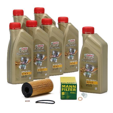 7 Liter CASTROL Edge Motoröl ÖL 5W30 M BMW Longlife-04 + MANN Ölfilter HU6004x