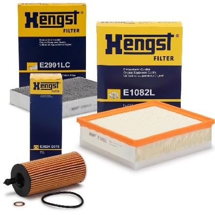 HENGST FILTER Ölfilter E362H D313 + Luftfilter E1082L + Filter, Innenraumluft E2991LC