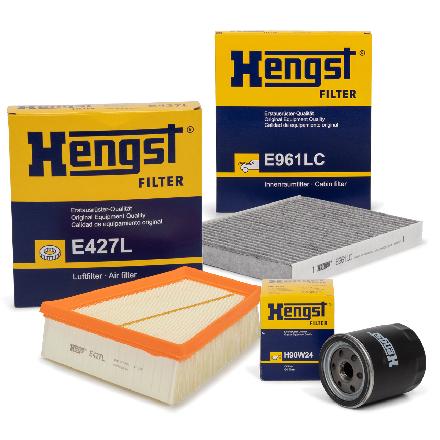 HENGST FILTER Luftfilter E427L + Filter, Innenraumluft E961LC + Ölfilter H90W24
