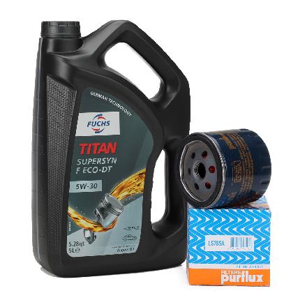 5 Liter FUCHS Motoröl ÖL TITAN SuperSyn F Eco-DT 5W-30 + PURFLUX LS785A Ölfilter