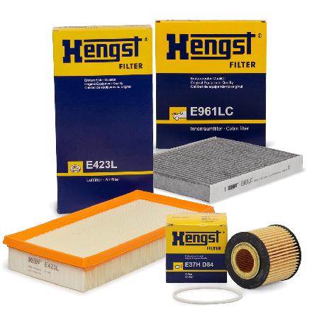 HENGST FILTER Luftfilter E423L + Ölfilter E37H D84 + Filter, Innenraumluft E961LC