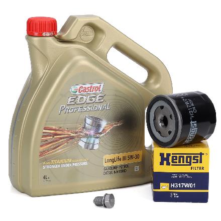 4L CASTROL EDGE LongLife III 5W-30 + HENGST Ölfilter AUDI CUPRA SEAT SKODA VW 1.0-1.5 TSI