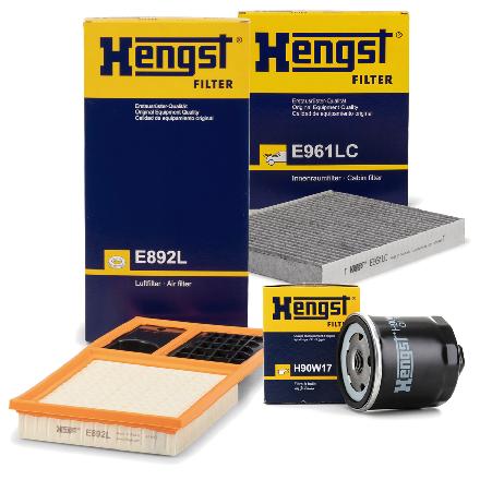 HENGST FILTER Ölfilter H90W17 + Luftfilter E892L + Filter, Innenraumluft E961LC