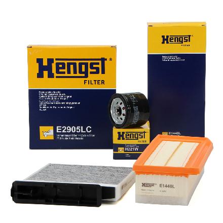 HENGST FILTER Filter, Innenraumluft E2905LC + Luftfilter E1440L + Ölfilter H221W