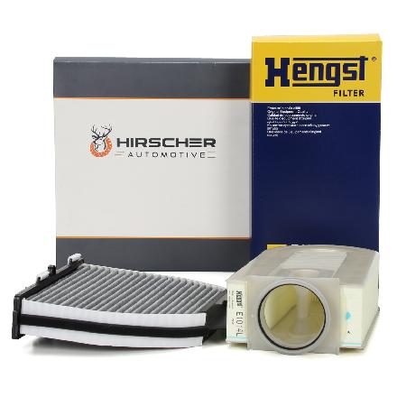 HIRSCHER Innenraum + HENGST Luftfilter MERCEDES W204 S204 C218 X218 W212 S212 X204 OM651