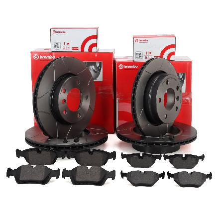 BREMBO Bremsbelagsatz, Scheibenbremse P 06 024 + Bremsbelagsatz, Scheibenbremse P 06 025 + Bremsscheibe 09.5390.77 + Bremsscheibe 09.7727.75