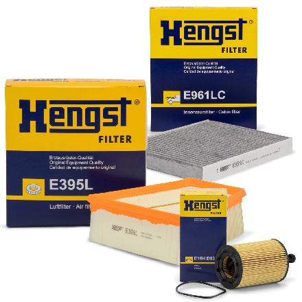HENGST FILTER Ölfilter E19H D83 + Luftfilter E395L + Filter, Innenraumluft E961LC