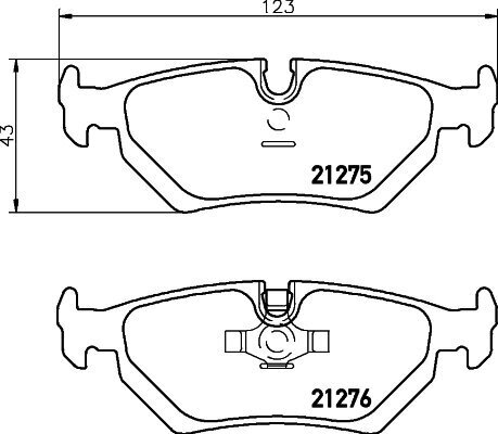 Bremsbelagsatz, Scheibenbremse HELLA 8DB 355 007-801