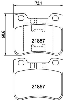 Bremsbelagsatz, Scheibenbremse HELLA 8DB 355 008-301