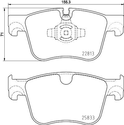 Bremsbelagsatz, Scheibenbremse HELLA 8DB 355 036-491