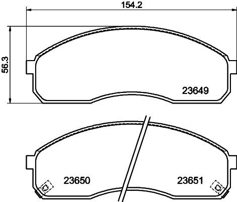 Bremsbelagsatz, Scheibenbremse HELLA 8DB 355 009-601