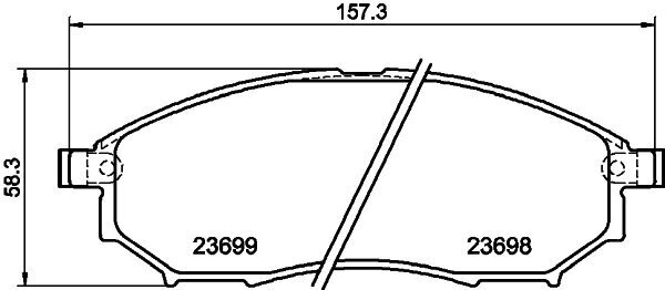 Bremsbelagsatz, Scheibenbremse HELLA 8DB 355 013-141