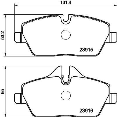 Bremsbelagsatz, Scheibenbremse HELLA 8DB 355 011-261