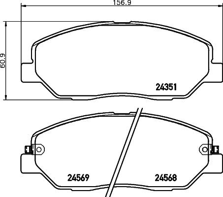 Bremsbelagsatz, Scheibenbremse HELLA 8DB 355 012-371