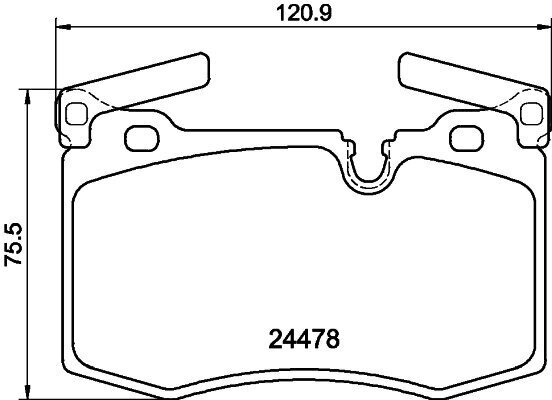 Bremsbelagsatz, Scheibenbremse HELLA 8DB 355 014-111