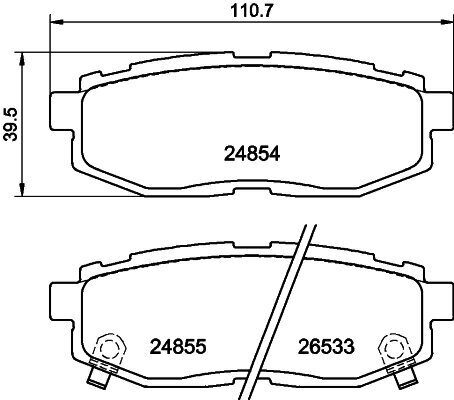 Bremsbelagsatz, Scheibenbremse HELLA 8DB 355 014-341