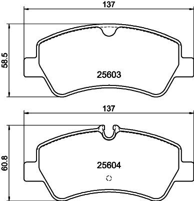 Bremsbelagsatz, Scheibenbremse HELLA 8DB 355 020-721