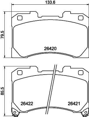 Bremsbelagsatz, Scheibenbremse HELLA 8DB 355 041-061