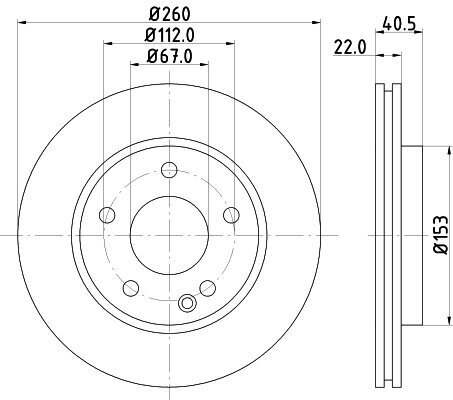 Bremsscheibe HELLA 8DD 355 105-991