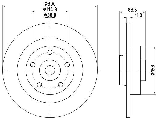 Bremsscheibe HELLA 8DD 355 123-401