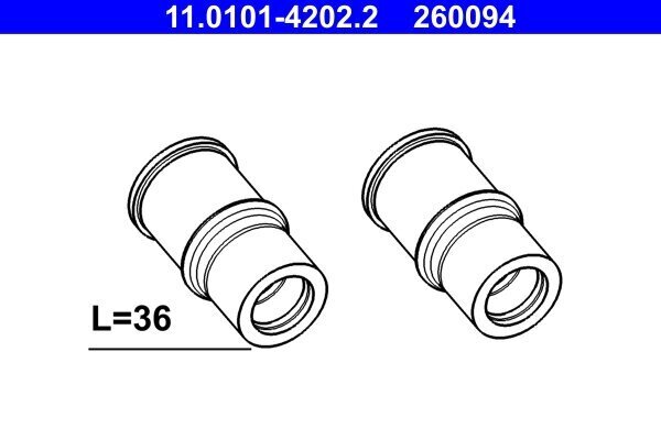 Führungshülsensatz, Bremssattel ATE 11.0101-4202.2