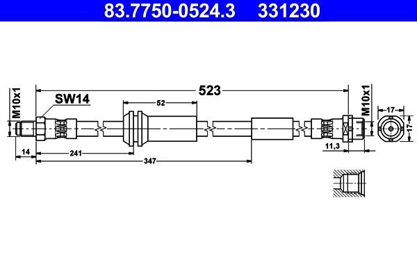 Bremsschlauch ATE 83.7750-0524.3