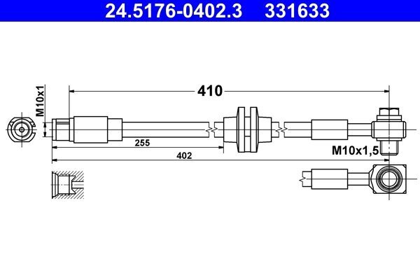 Bremsschlauch ATE 24.5176-0402.3