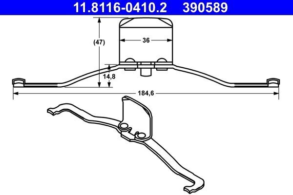 Feder, Bremssattel ATE 11.8116-0410.2