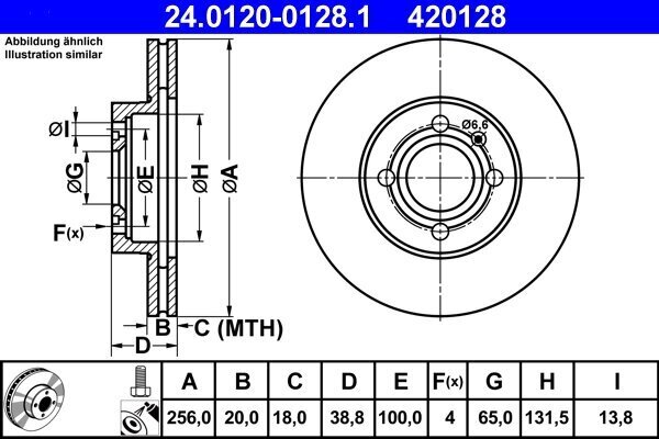 Bremsscheibe ATE 24.0120-0128.1