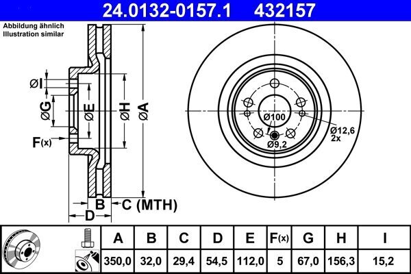 Bremsscheibe ATE 24.0132-0157.1