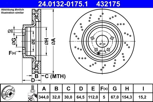 Bremsscheibe ATE 24.0132-0175.1