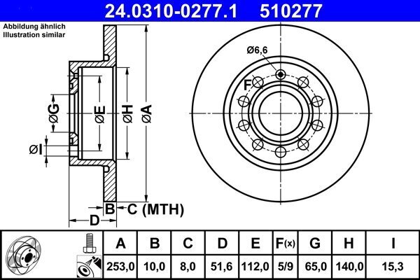 Bremsscheibe ATE 24.0310-0277.1