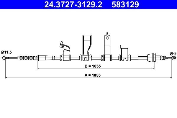 Seilzug, Feststellbremse ATE 24.3727-3129.2