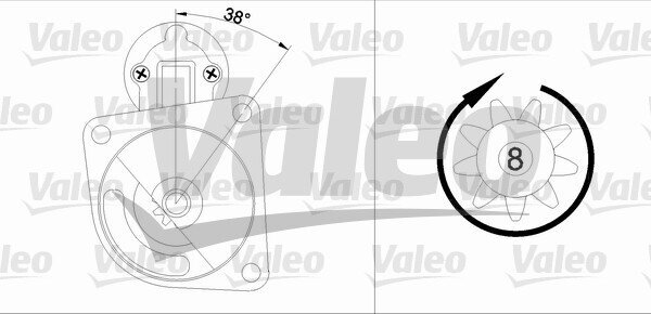 Starter 12 V 0,85 kW VALEO 455606