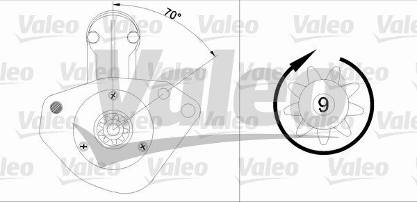 Starter 12 V 1,4 kW VALEO 455744