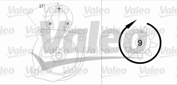 Starter 12 V 2 kW VALEO 458212