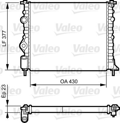 Kühler, Motorkühlung VALEO 731378