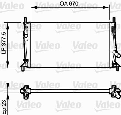 Kühler, Motorkühlung VALEO 734320