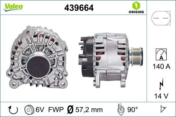 Generator 14 V VALEO 439664