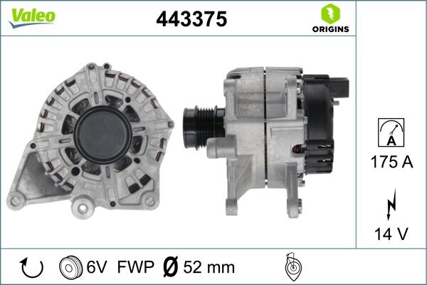 Generator 14 V VALEO 443375